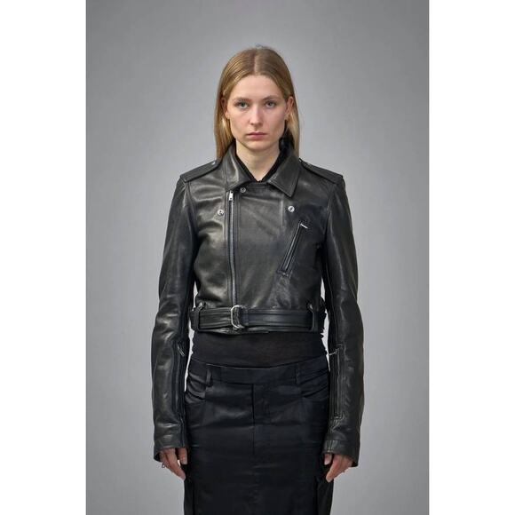 Rick Owens Jackets & Blazers - RIck Owens Giacca In Pelle Cropped Luke Stooges Jacket in Black IT 44 US 8